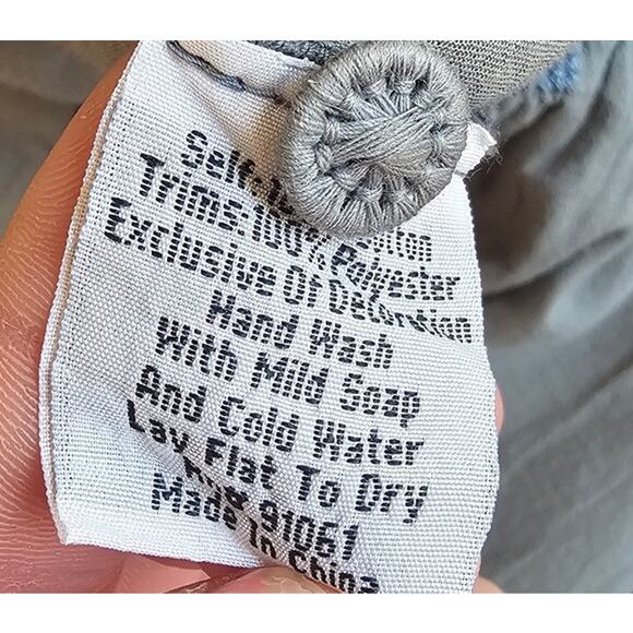 Biya Johnny Was Bohemian Embroidered Blue/Gray Tunic Womens Sz S - Picture 5 of 9